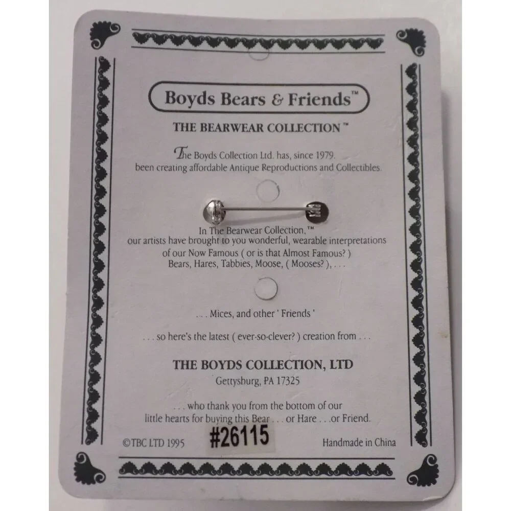 Boyds Bears Bearwear Brooch Lapel Pin 1995 Camera Flash Bear Vintage - 26115 - Picture 2 of 4